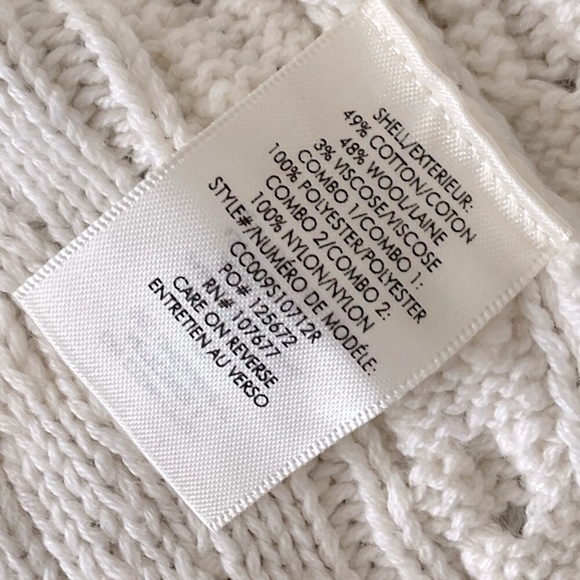 🖤 Alice & Olivia Off-White Puff-Sleeve Kitty Bauble Cable Knit Sweater Cardigan - Picture 14 of 15